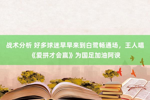 战术分析 好多球迷早早来到白鹭畅通场，王人唱《爱拼才会赢》为国足加油阿谀