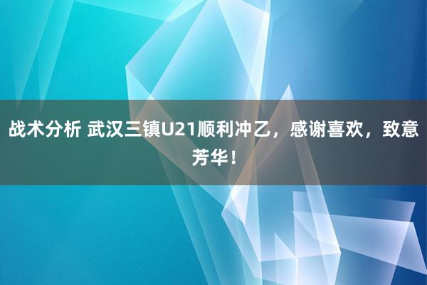 战术分析 武汉三镇U21顺利冲乙，感谢喜欢，致意芳华！