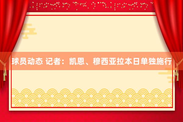 球员动态 记者：凯恩、穆西亚拉本日单独施行