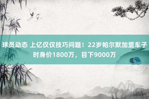 球员动态 上亿仅仅技巧问题！22岁帕尔默加盟车子时身价1800万，目下9000万